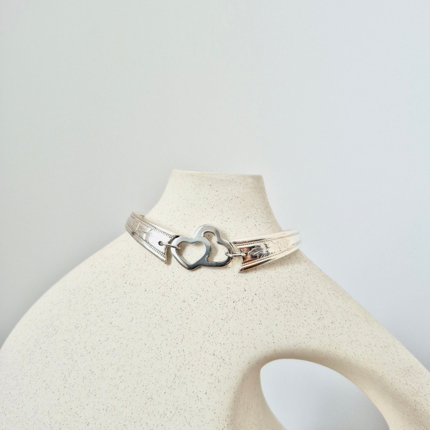 Bracelet Coeur double. LARGE adulte (7 pouces)