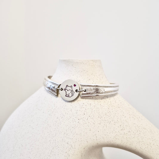 Bracelet Petit chat rose SMALL adulte (6 1/4 pouces)