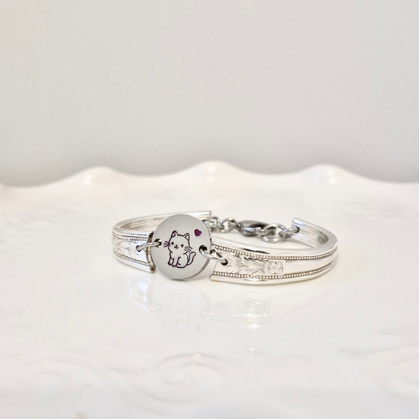 Bracelet Petit chat rose SMALL adulte (6 1/4 pouces)