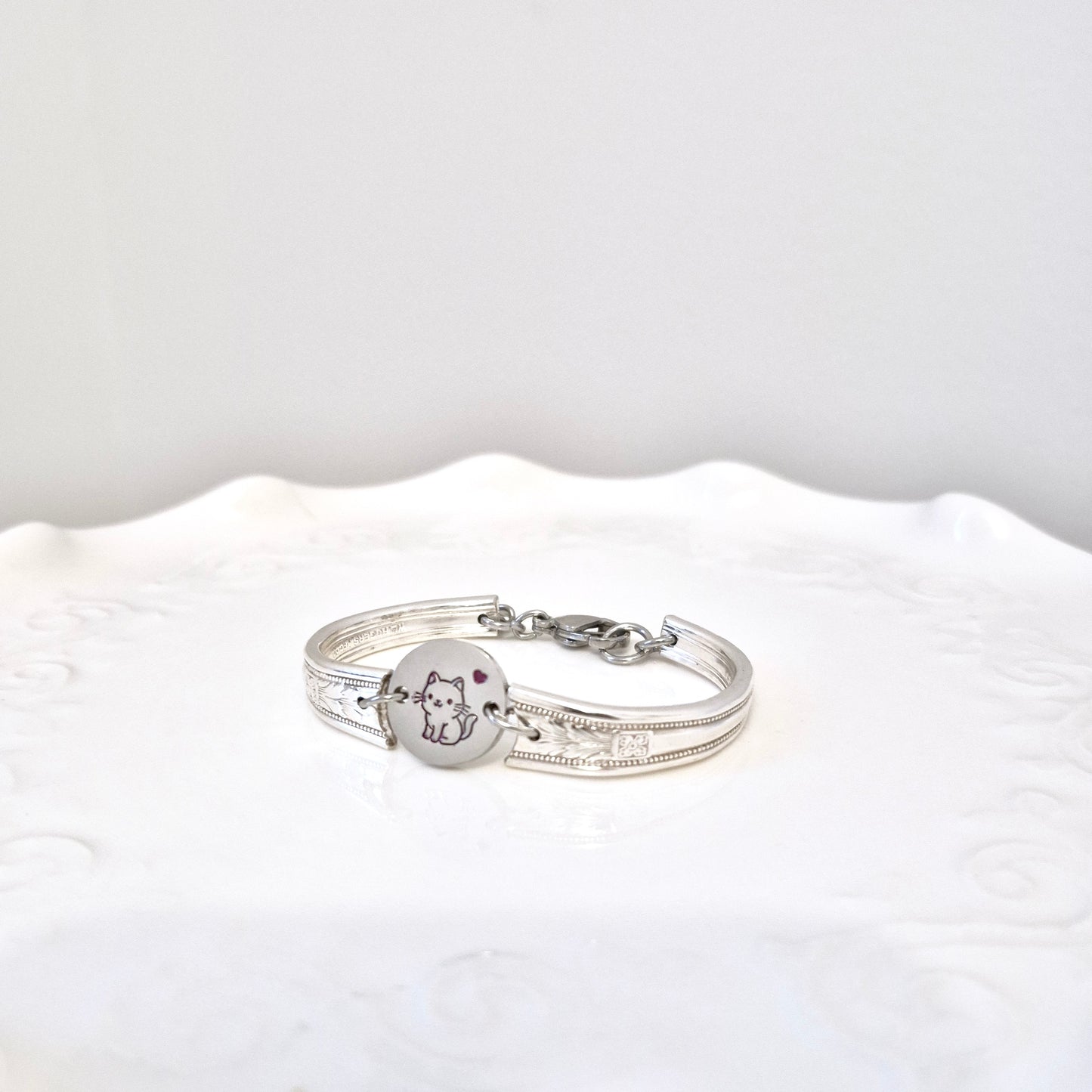 Bracelet Petit chat rose SMALL adulte (6 1/4 pouces)