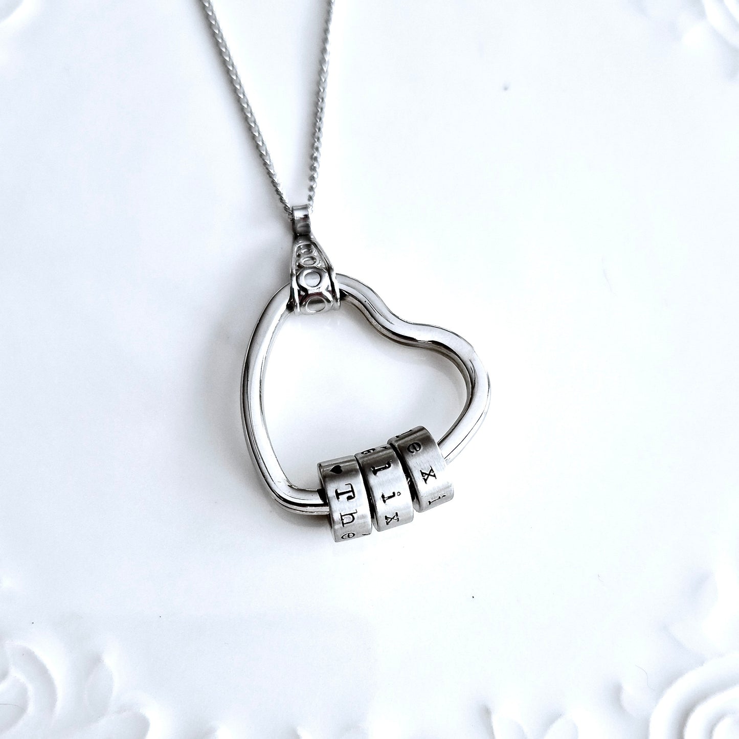 Collier-Coeur Bagues & Prénoms