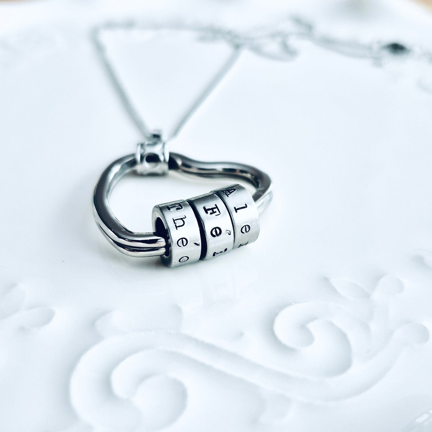 Collier-Coeur Bagues & Prénoms