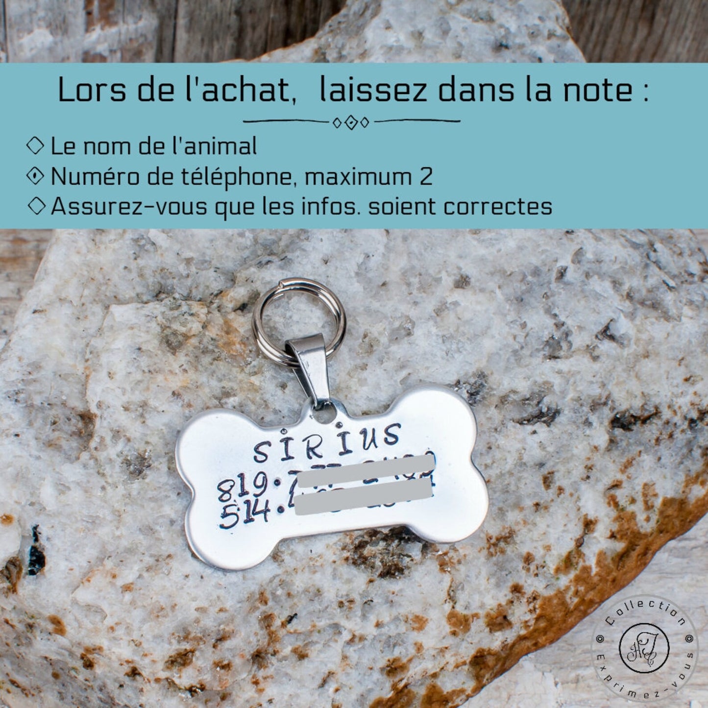 Médaille estampillée animal